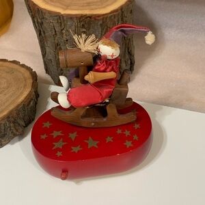 Schmid Music Box Dancer Clown on Rocking Horse No. 306